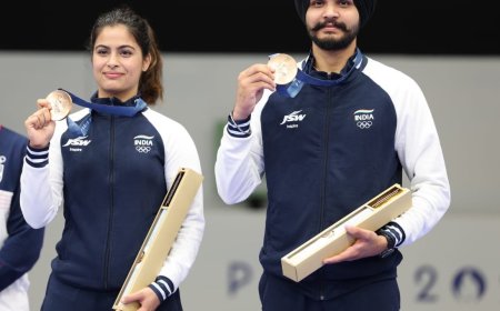 Medal Milestone: Manu Bhaker and Sarabjot Singh Make History for India at the Olympics