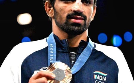 Sehrawat Secures Bronze in Paris: India's Wrestling Star Shines at 2024 Olympics
