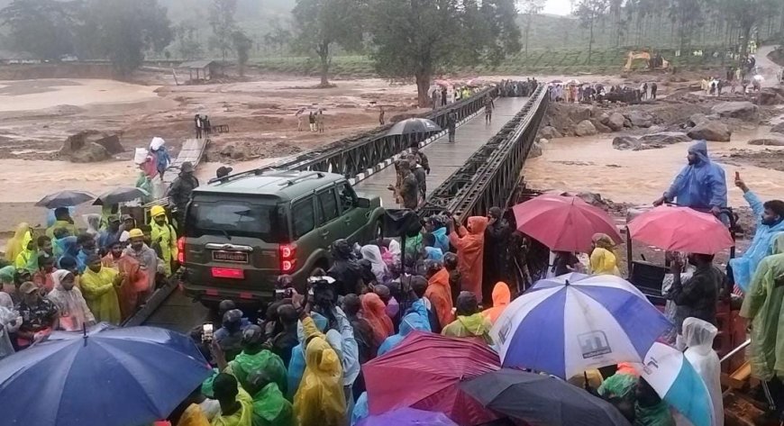 Indian Army Builds a bridge in 36 hours record time in Wayanad