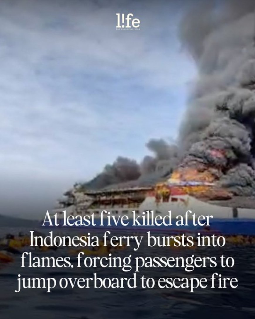 Indonesian Ferry Fire Leaves 5 Dead, Dozens Rescued at Sea