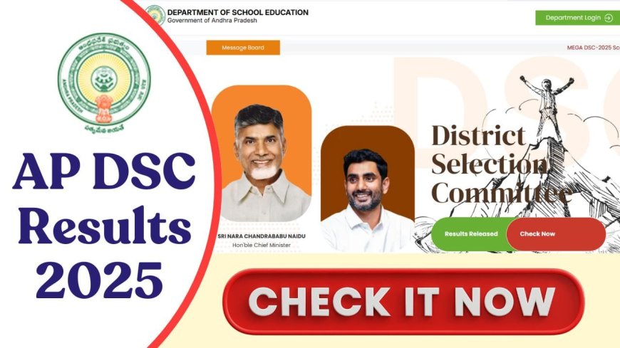 AP DSC Result 2025 Live Updates: Mega DSC results declared, direct link here