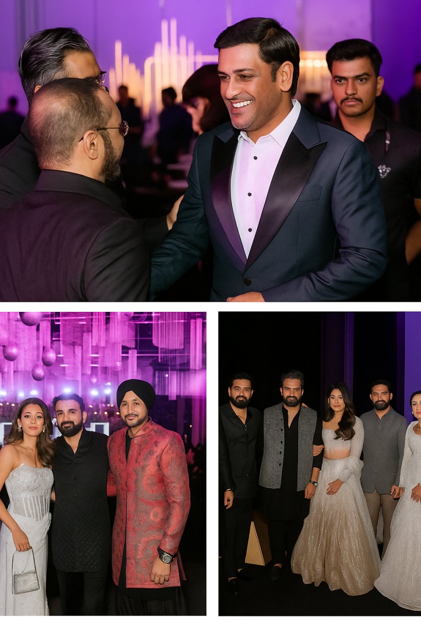 Dhoni, Rohit, Gambhir Join Suniel Shetty at Wedding