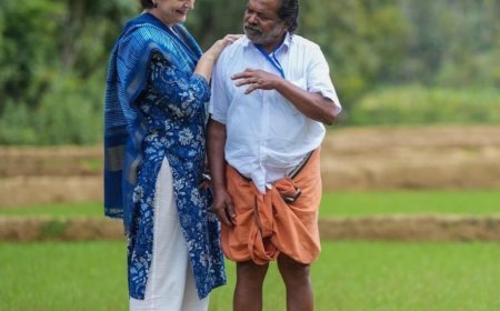 Priyanka Gandhi Vadra Meets Padma Shri Tribal Farmer Cheruvayal Raman in Wayanad