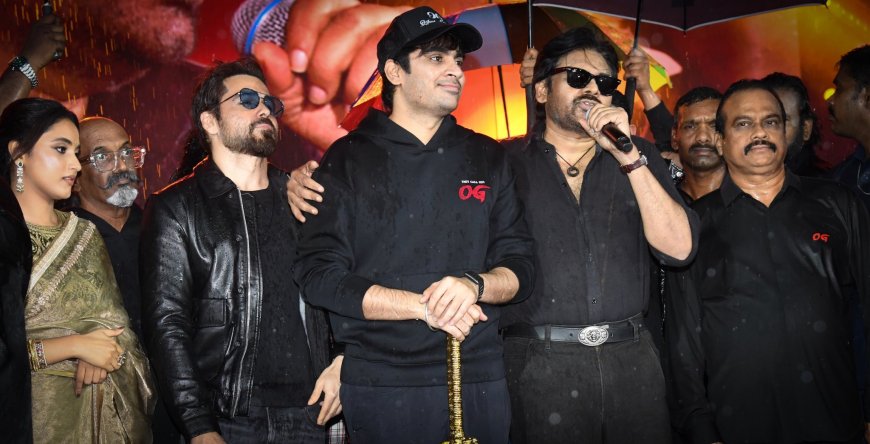 Pawan Kalyan's OG Pre-Release Concert Attracts 40,000 Fans Amid Heavy Rains in Hyderabad