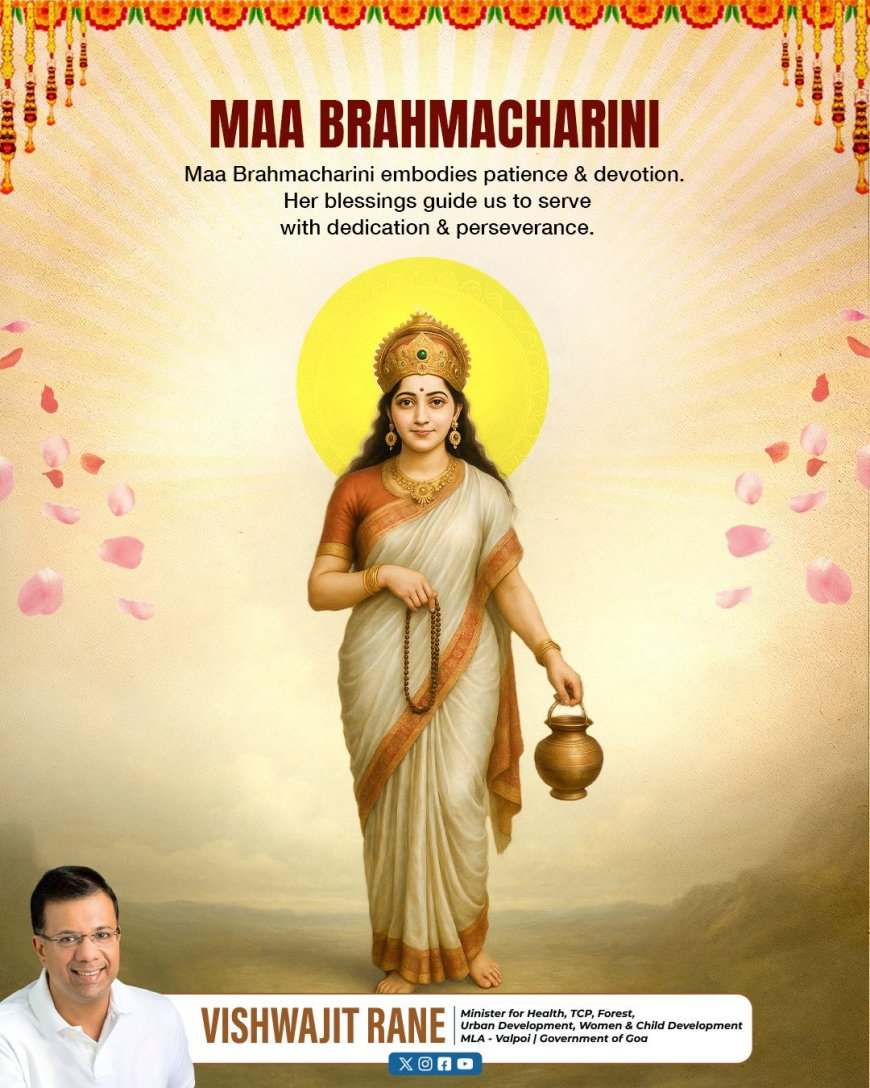 India Marks Second Day of Shardiya Navratri with Maa Brahmacharini Worship