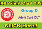 RRB Group D Admit Card 2026 Out Soon: Check Exam Date and Details
