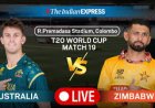 Aus vs Zim Live Score: T20 World Cup 2026 Match Updates
