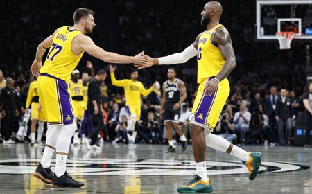 LeBron, Dončić Power Lakers to 125–109 Win Over Nets