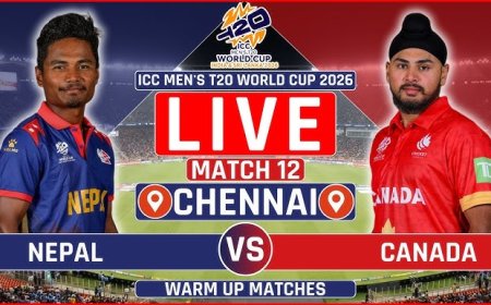 Canada vs Nepal, 12th Match, ICC Men's T20 World Cup Warm up Matches 2026 - Commentary