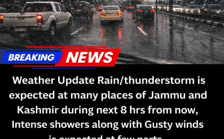 Jammu Weather Update: Rain, Thunderstorms Likely Today