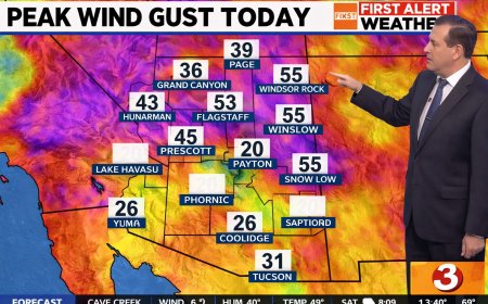 Winter Storm Brings Snow and Strong Winds Across Arizona