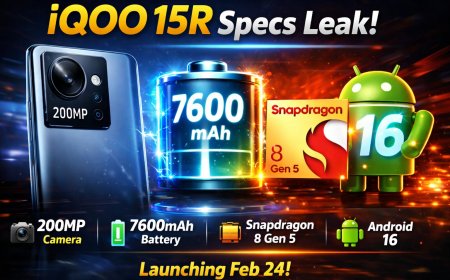 iQOO 15R Leak: 200MP Camera, 7600mAh Battery