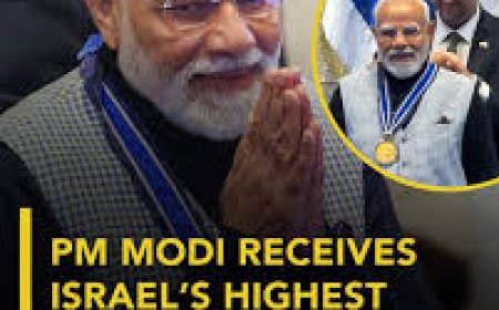 PM Modi Receives Knesset Medal for India-Israel Ties