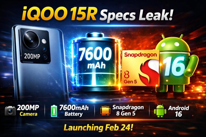iQOO 15R Leak: 200MP Camera, 7600mAh Battery