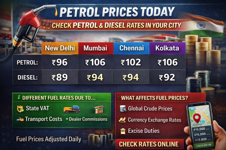 Petrol prices today: Check petrol, diesel rates in your city