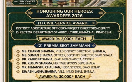 Himachal Day 2026: Awardees Declared State Guests