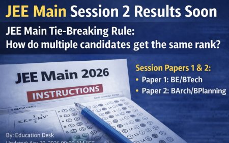 JEE Main 2026 Result: Tie-Breaking Rule Explained for Session 2