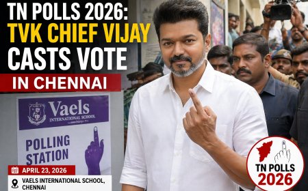 TN Polls 2026: TVK Chief Vijay Casts Vote in Chennai