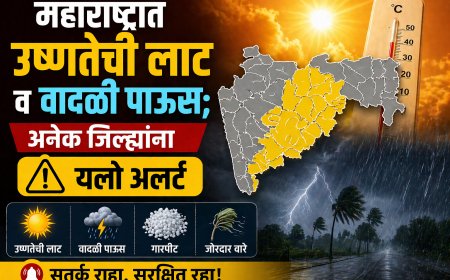 महाराष्ट्रात उष्णतेची लाट व वादळी पाऊस; अनेक जिल्ह्यांना यलो अलर्ट