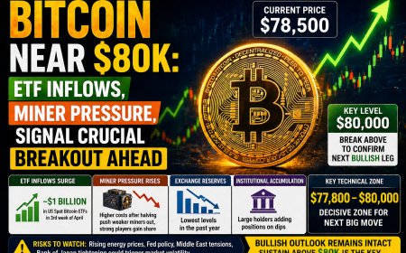 Bitcoin Near $80K: ETF Inflows, Miner Pressure Signal Crucial Breakout Ahead