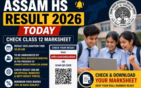 Assam HS Result 2026 Today: Check Class 12 Marksheet