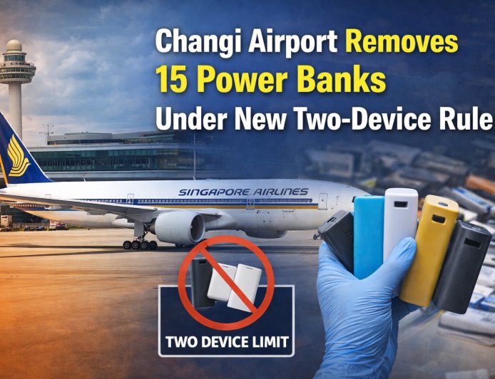Changi Airport Removes 15 Power Banks Under New Two-Device Rule