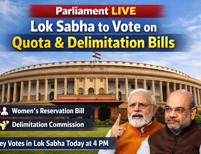 Parliament LIVE: Lok Sabha to Vote on Quota & Delimitation Bills