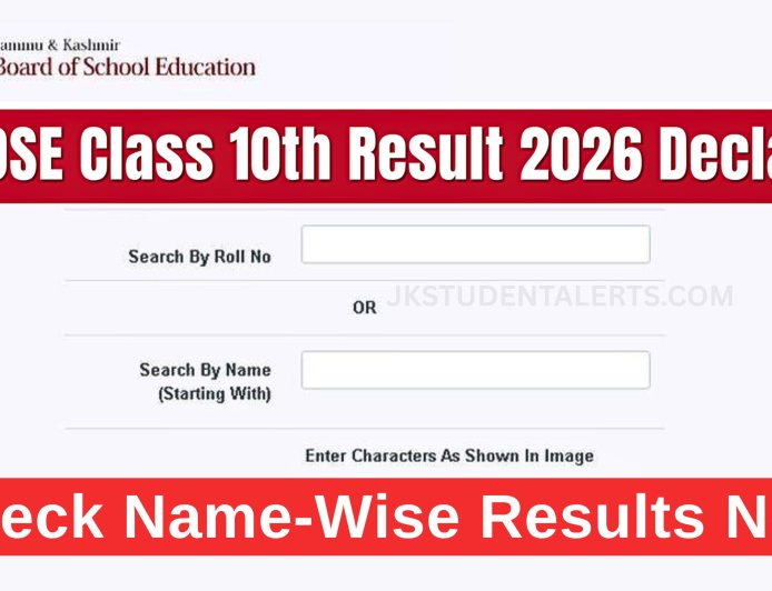 JKBOSE Class 10th Result 2026 Date and Steps to Check Marks Online