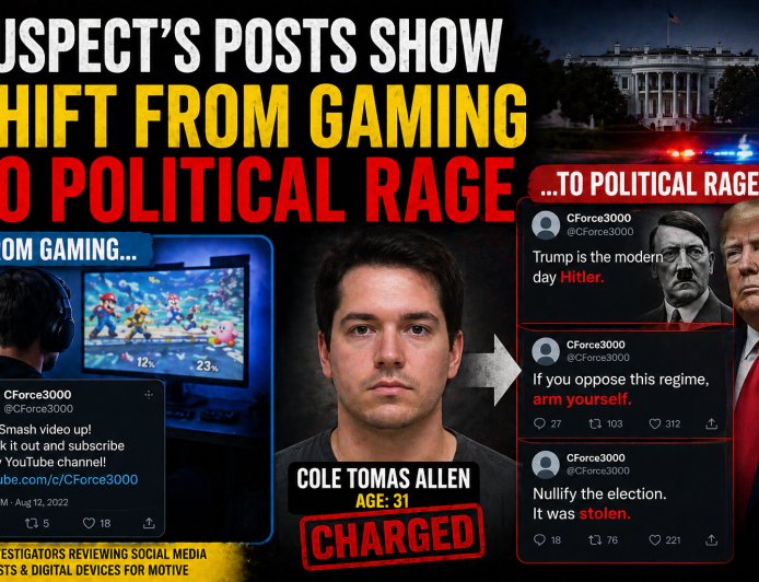 Suspect’s Posts Show Shift from Gaming to Political Rage