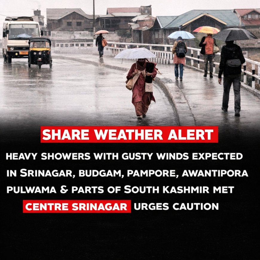 Kashmir Weather Update: Strong Winds & Dust Storm in Srinagar
