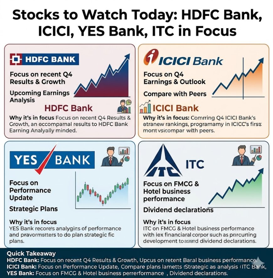Stocks to Watch Today: HDFC Bank, ICICI, YES Bank, ITC in Focus