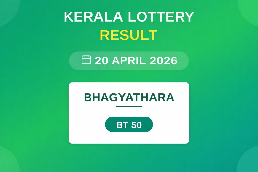 Kerala Lottery Result Today: Bhagyathara BT-50 Winning Numbers