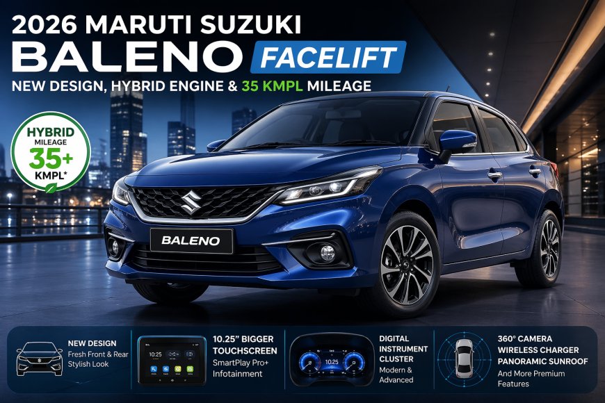 2026 Maruti Suzuki Baleno Facelift – New Design, Hybrid Engine & 35 kmpl Mileage