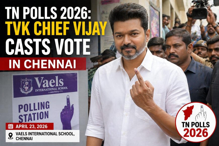 TN Polls 2026: TVK Chief Vijay Casts Vote in Chennai