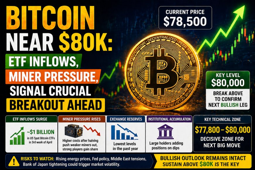 Bitcoin Near $80K: ETF Inflows, Miner Pressure Signal Crucial Breakout Ahead