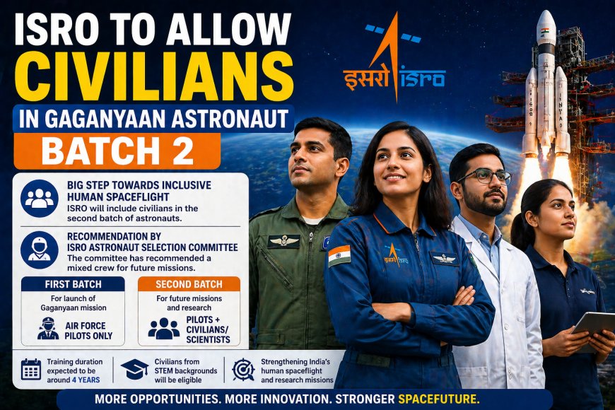 ISRO to Allow Civilians in Gaganyaan Astronaut Batch 2
