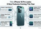 iPhone 18 Pro Leaks: 6 New Features Coming This Year