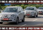 Maruti YMC EV, Brezza FL & Baleno FL Spied Testing Together