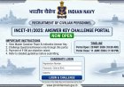 Indian Navy INCET-01/2025 Answer Key Challenge Portal Open