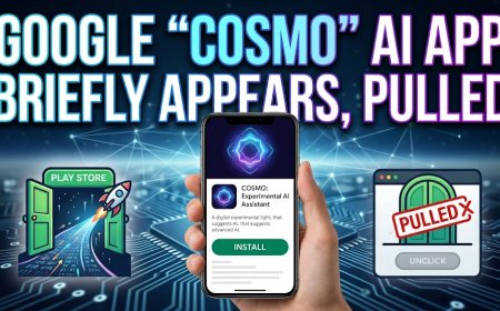 Google COSMO AI App Briefly Appears, Pulled from Play Store