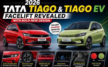 2026 Tata Tiago & Tiago EV Facelift Revealed With Bold New Design