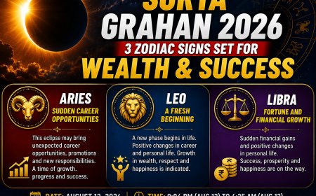 Surya Grahan 2026: 3 Zodiac Signs Set for Wealth & Success
