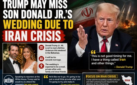 Trump May Miss Son Donald Jr.’s Wedding Due to Iran Crisis