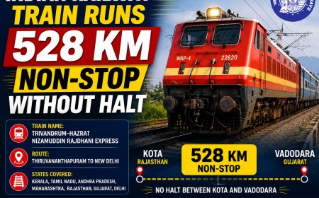 Indian Railway Train Runs 528 KM Non-Stop Without Halt