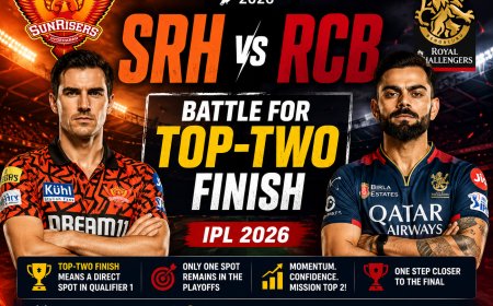 SRH vs RCB: Battle for Top-Two Finish in IPL 2026
