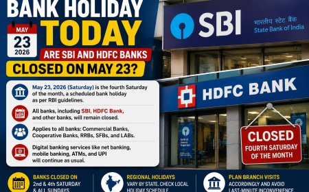Bank Holiday Today Are SBI and HDFC Banks Closed on May 23