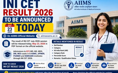 INI CET Result 2026 To Be Announced Today at AIIMS Website