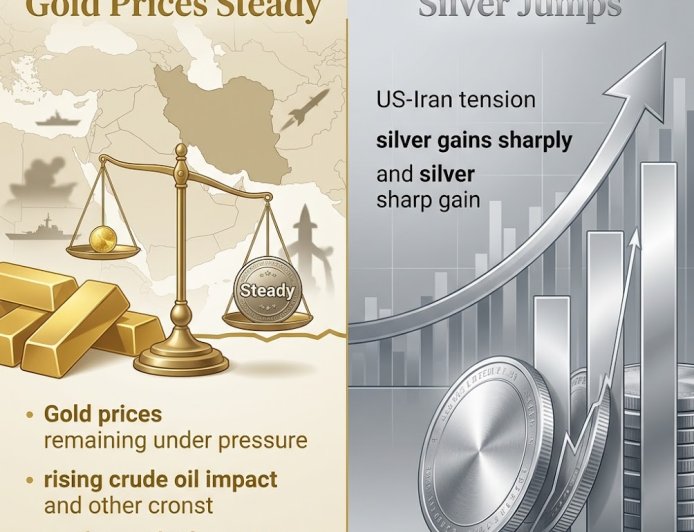 Gold Prices Steady Amid US-Iran Tensions; Silver Jumps