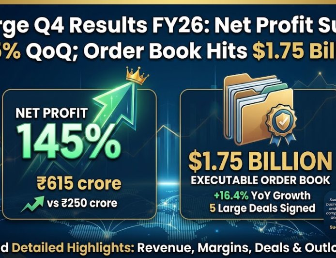 Coforge Q4 Results FY26: Net Profit Surges 145% QoQ; Order Book Hits $1.75 Billion