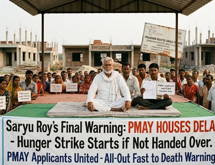Saryu Roy Warns Hunger Strike Over PMAY House Delay
